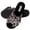 Leopard, variant on Womens Plush Open Toe Slide On House Slipper with Bow