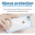 thumbnail image 2 of Case for iPhone 7 8 SE2020 SE2022 Case Slim Dropproof [Defend from Drop/Scratch/Slip/Fingerprint] Clear Acrylic Hard Back Soft TPU Bumper Hybrid Phone Cover for iPhone 7 8 SE2 SE3-Blue, 2 of 14
