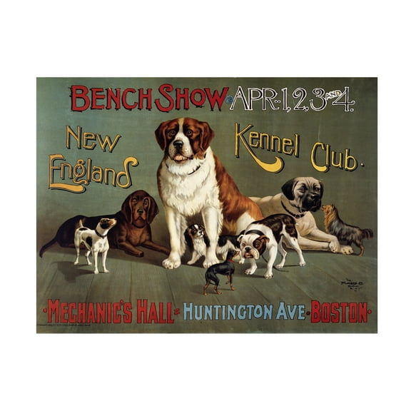 Print Collection 'Bench Show New England Kennel Club' Canvas Art