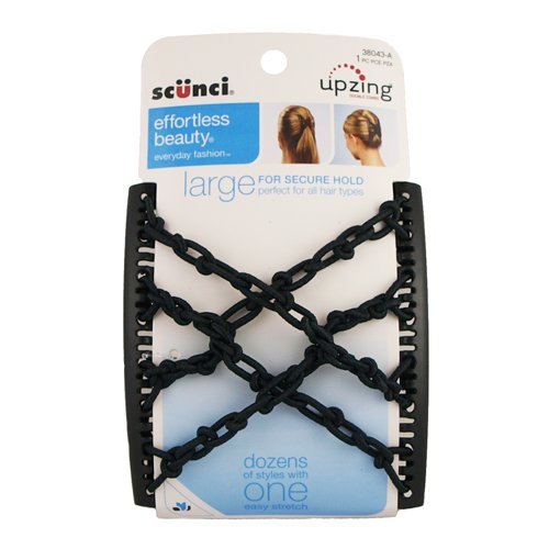 Scunci Braided Upzing Double Combs Large EasyStretch Assorted Colors