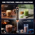thumbnail image 3 of Star Wars The Mandalorian Rechargeable Milk Frother with Stand – Rose Gold, Detachable Stainless Steel Whisk, USB-C Cordless Handheld Frother for Lattes, Cappuccinos & Matcha, 3 of 7