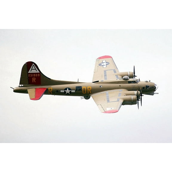 B-17 Flying Fortress WWII Bomber - 12x18 Inch Laminated Aviation Poster - Stunning Detail and Bold Colors