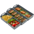 thumbnail image 1 of Plaque de Cuisson en Silicone avec Séparateurs, Poignées Résistantes à la Chaleur, Plateau Antiadhésif, Ensemble de Cuisson Réutilisable pour Préparation de Repas, Facile à Nettoyer, Friteuse à Air Chaud, Four Sûr, 1 of 5