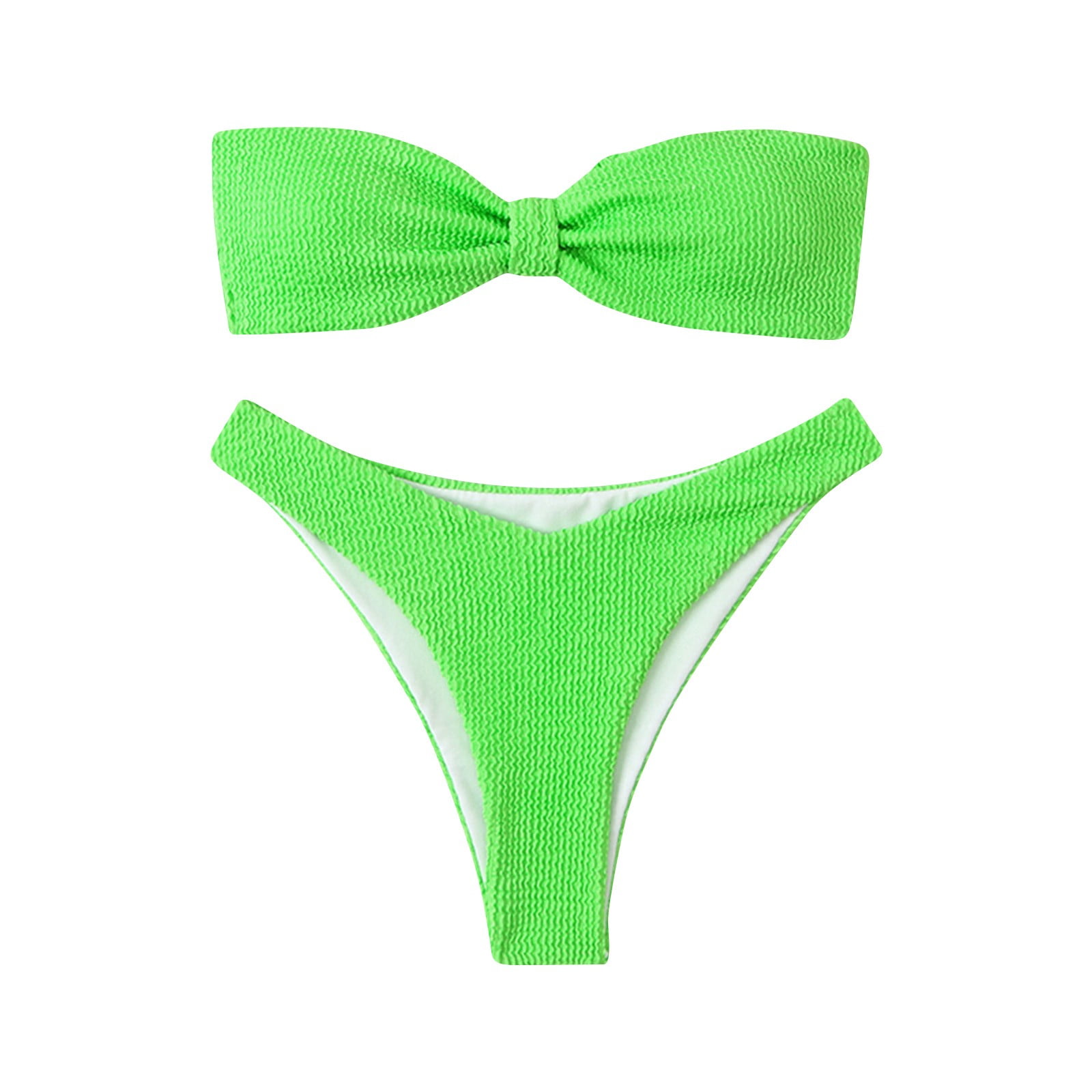 DNDKILG Womens Sexy Solid Two Piece Swimsuit Strapless Bikini Sets