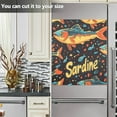 thumbnail image 3 of Yayeee Magnetic Dishwasher Cover for The Front Decoration Home Kitchen Machine Sticker Protector, Black Sardines Pattern, 3 of 6