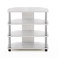 thumbnail image 4 of Furinno Econ Easy Assembly 4-Tier Petite TV Stand, White Oak/Chrome, 4 of 6