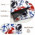 thumbnail image 6 of Coastal Crabs Round Area Rug 6Ft Washable Circle Rugs for Bathroom Office, Blue Red Nautical Anchor Lobster Marine Life Non-Slip Carpet Floor Mats Indoor Outdoor Carpet Runner Aesthetic Home Decor, 6 of 8