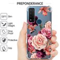 thumbnail image 3 of CoverON Phone Design For TCL 20 R 5G / TCL Bremen Case, Clear Flexible Soft Rubber Slim TPU Cover, Purple Flower, 3 of 8