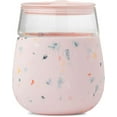 thumbnail image 2 of W&P Porter Wine Cocktail Glass w/Protective Silicone Sleeve Terrazzo Blush 15 Ounces On-the-Go Reusable Portable Dishwasher Safe Terrazzo Blush 15 Ounce (Pack of 1), 2 of 4