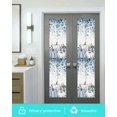 thumbnail image 5 of Window Privacy Film Blue Pumpkin Fall Stained Glass Window Film Decorative Sun Block Window Cover Thanksgiving Eucalyptus Leaves Weeping Window Clings Static Adhesive Sticker for Bathroom 17.7"x78.7", 5 of 7