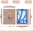 thumbnail image 2 of for iPad Air 11" 2025/2024 Case, Durable Protection Case with Rotate Stand, Portable Hand Strap & Shoulder Strap Pencil Holder, Case for iPad Pro 11" 2022/2021/2020/2018/iPad Air 5th/4th, Latte, 2 of 19