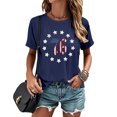 thumbnail image 7 of adaychics Womens American Flag Shirt 76 Print Patriotic Stars and Stripes Shirt Short Sleeve Tops for Daily Wear Vacation, 7 of 7