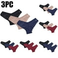 thumbnail image 2 of Women's 3 Pack Lace Panties Solid Sexy Seamless Solid Hollow Out Underpants Comfort Ultra-thin Underpants for Daily, 2 of 3