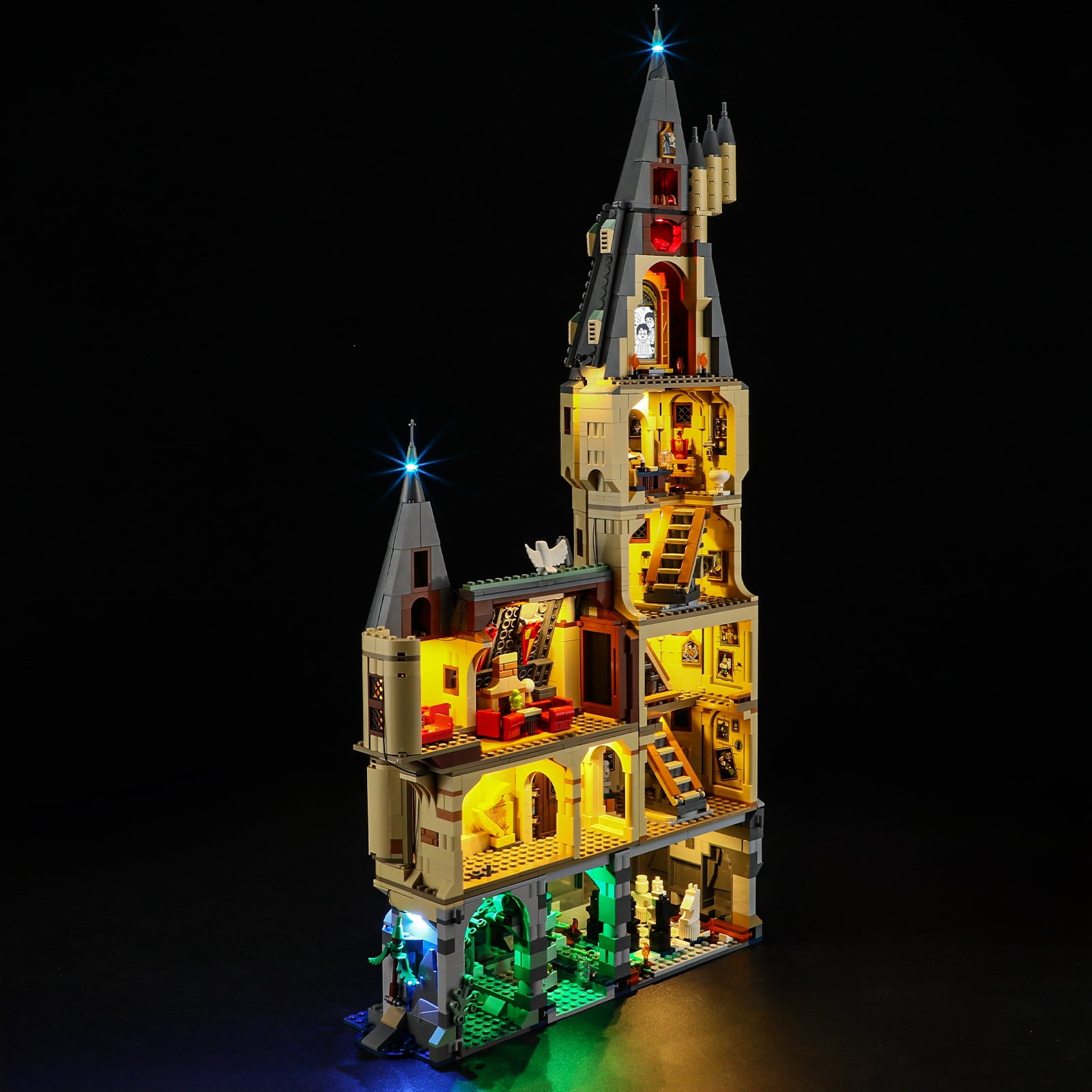 QC Ltbrcik Led Light Kit Lighting Set For Lego 76454 Hogwarts Castle The Main Tower Harry Potter Movie Building Blocks Without Lego Set