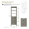 thumbnail image 5 of Vanity Art 21" Freestanding Linen Cabinet with Soft Close Door and Drawer, 5 of 6