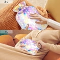 thumbnail image 6 of 2L Hot Water Bottle with Soft Velvet Cover PVC Hot Water Bag for Pain Relief Long-Lasting Warmth Abstract Rainbow Colors, 6 of 8