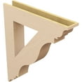 thumbnail image 5 of Ekena Millwork 5 1/2"W x 32"D x 36"H Funston Traditional Rough Cedar Woodgrain TimberThane Bracket, Primed Tan, 5 of 6