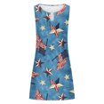 thumbnail image 4 of TopLLC Robe Sans Manches Col Rond Mode Femmes Imprimé Confortable Manches Casual Tops Robe Femmes Robe sur l'Autorisation, 4 of 4