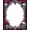 Burgundy Silver Black, Pattern 1, variant on ODIKA 2'x3' Washable Doormat Skull Goth Skeleton Damask Border Gothic Ornate Filigree Motif for Entryway, Kitchen, Laundry Room, Non-Slip, Low Pile