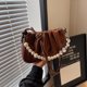 thumbnail image 4 of Bolso de hombro para mujer, pequeño, arrugado, informal, con perlas, estilo nube, versátil, para fiesta, de alta calidad, 4 of 5