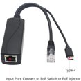 thumbnail image 2 of Paquete de 2 Divisores PoE Gigabit 5 V, USB Tipo C, Adaptador 48 V una y 2,4 A, Compatible con IEEE 802.3Af, 2 of 5