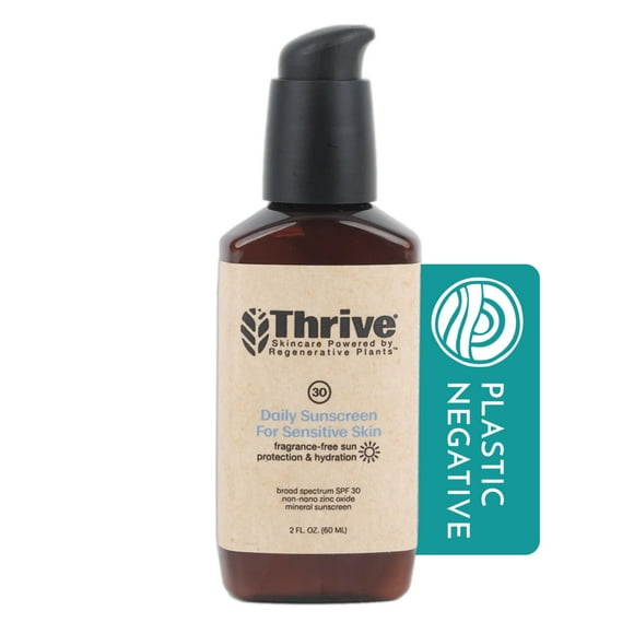 Protector solar Thrive Natural Care Mineral Face SPF 30, 60 ml, vegano