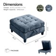 thumbnail image 4 of Advwin Oversized Modular Sectional Sofa, 8 Seat Plush Chenille Couch with Storage Ottomans & Thick Cushions, Modern Comfy Convertible L Shaped Sleeper Sofa Bed for Living Room, Blue, 4 of 14