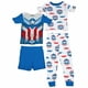 Captain America 4-Piece Youth Shirts Shorts and Pants Set-Size 4 - image 1 of 2