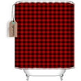 thumbnail image 1 of Rustic Red Black Buffalo Check Plaid Pattern Shower Curtain Bathroom Decorations (72x72), 1 of 6