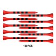 thumbnail image 4 of 100 tees de golf con rayas, escala, irrompibles, largos, de alto rendimiento. 83 mm rojo, 4 of 9
