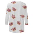 thumbnail image 4 of PMUYBHF T-Shirt Imprimé Joyeuses Fêtes Manches 3/4 Col Rond Blouse 5735 TG, 4 of 5