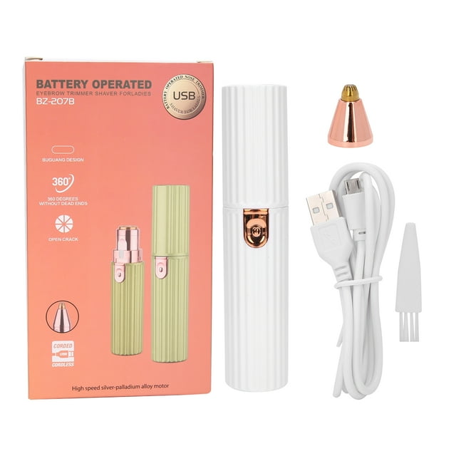 Mini recortador de cejas 2 en 1, depilador eléctrico de labios y mejillas, afeitadora facial, herramienta de depilación