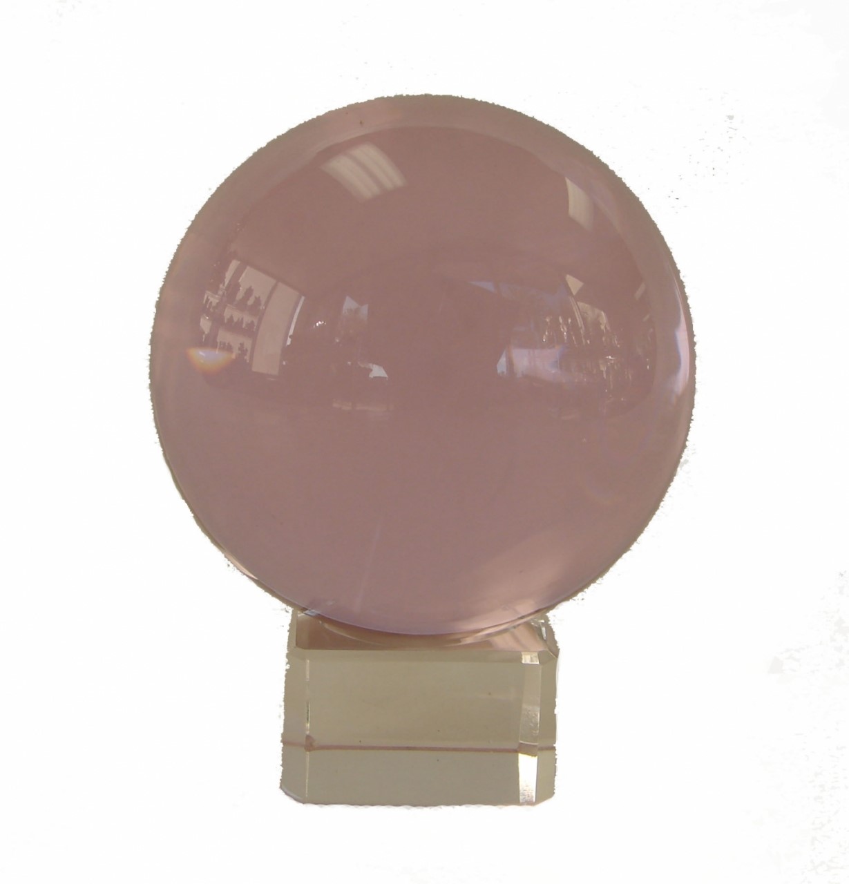 Pink Crystal Ball with Crystal Stand