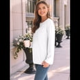 thumbnail image 4 of Tops de Larga para Mujer, Holgados, Bonitos, Gruesos, para Otoño e Invierno, Ropa de Crucero A L, 4 of 9