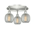 thumbnail image 3 of Innovations Lighting  Belfast - 3 Light 18" Flush Mount Satin Nickel/Clear Crackle, 3 of 5
