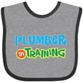 thumbnail image 3 of Inktastic Plumber in Training Boys or Girls Baby Bib, 3 of 4