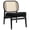 Black, variant on Rayo Rattan Cane Back Accent Chair with Padded Seat Camel