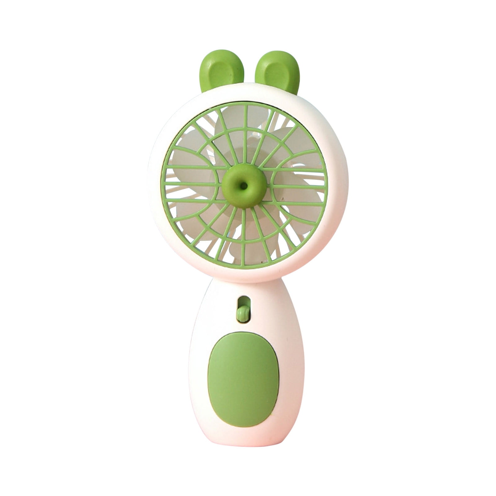 Qholemyo USB Rechargeable Mini Handheld Fan With LED Light Portable Cooling Fan For Summer Travel