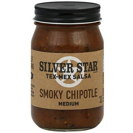Silver Star Smoky Medium Chipotle Tex-Mex Salsa, 16 oz (Pack of 6)