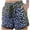 Dark Blue, variant on IROINNID Women's Comfy Summer Leopard Printed Drawstring Waist Shorts With Pocket