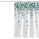 thumbnail image 3 of Cortina de ducha con estampado de hojas de plantas verdes y blancas con ganchos, cortinas de ducha 180x180 cm, cortina de baño antimoho, tela de poliéster, lavable e impermeable JM, 3 of 5
