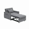 thumbnail image 4 of Sofa bed chair 3 in 1 convertible, recliner, single recliner, suitable for small Spaces with adjustable back black dark grey, 4 of 5