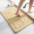 thumbnail image 6 of sruoe Bath Mat Rugs, Bath Mats for Bathroom Floor, Extra Absorbent Quick Dry Bathroom Mats, Washable Bath Rugs and Mats, Bath Carpet for Shower, Polyester, Khaki, 6 of 6