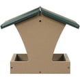 thumbnail image 4 of Birds Choice 10" Medium Recycled Plastic Hanging or Mounted Hopper 2-Sided Bird Feeder, Taupe/Green, 4 of 7