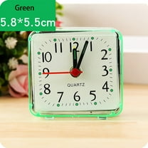 Alarm Clock under $5! CQCYD Small Bed Compact Travel Quartz Alarm Clock, Cute Portable Clock for Student Desk, Silent Beep Alarm for Bedroom, Battery Operated Mini Clock for Home Office