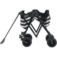 thumbnail image 2 of Chariot Pliant Tout-Terrain / Rayures Noires et Blanches, 2 of 4