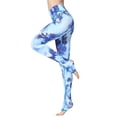 thumbnail image 4 of SLADYGLD Women High Waisted Tie-Dyed Gradient Printed Stirrup Leggings, 4 of 7