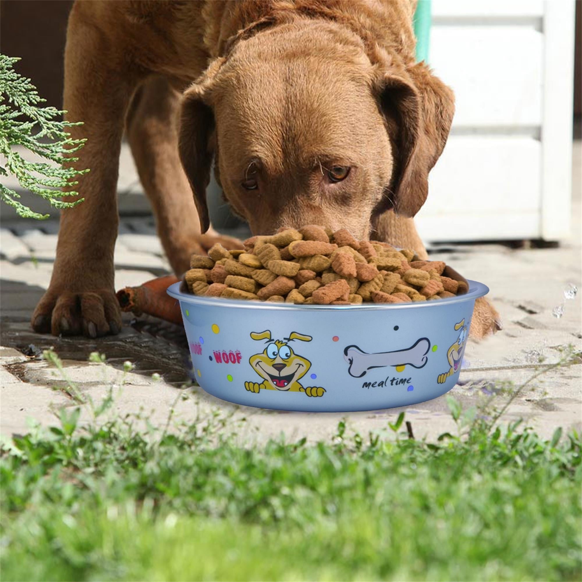 Pefilos 28.7 oz Stainless Steel Pet Bowl with Anti Skid Rubber Base and Dog Design, 6.69"x2.56" Dog Bowls for Small Dogs, Blue Pefilos 28.7 oz Stainless Steel Pet Bowl with Anti Skid Rubber Base and Dog Design, 6.69"x2.56" Dog Bowls for Small Dogs, Blue