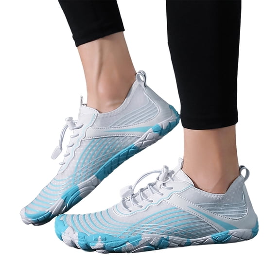 Primegos Unisex Training Shoes Adjustable Elastic Drawstrings Lightweight Non-Slip Rubber Sole Wide Toe Box for Natural Movement Sneakers for Sports And Leisure