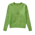 thumbnail image 3 of Laipiong Womens St. Patricks Day Sweatshirts 2026 Trendy Irish Shamrock Graphic Knig Sweater Tops Long Sleeve Round Neck Cozy Relaxed Fit Blouses, 3 of 3
